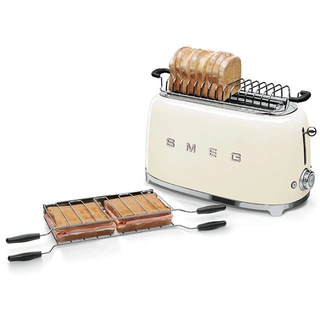 توستر ۲ اسلایس بزرگ اسمگ (SMEG) ایتالیا مدل TSF02 رنگ کرم
