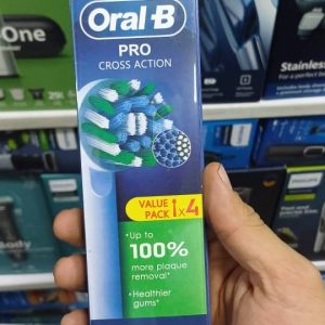 یدک مسواک برقی اورال بی Pro Cross Action سفید بسته 4 عددی